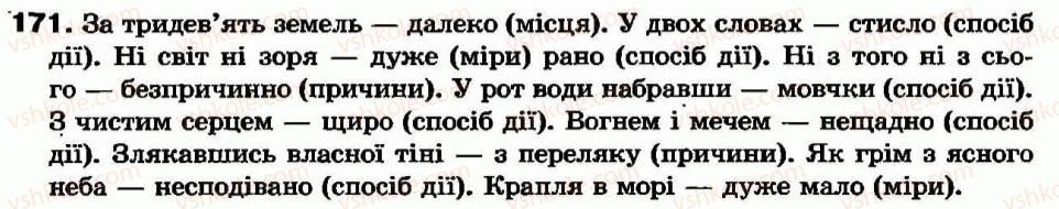 фото задание 171 - § 15. прислівник як частина мови. розряди прислівників за значенням - прислівник - морфологія та орфографія
