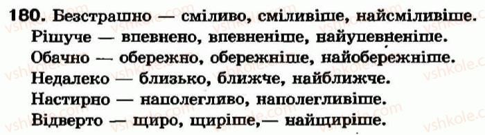 фото задание 180 - § 16. ступені порівняння прислівників - прислівник - морфологія та орфографія