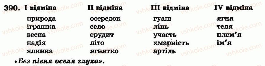 фото задание 390 - самостійні частини мови - повторення вивченого - службові частини мови