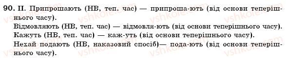 фото задание 90 - § 7. часи дієслова - морфологія. орфографія