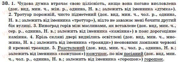 фото задание 38 - § 4. дієприкметник як особлива форма дієслова - морфологія. орфографія. дієприкметник