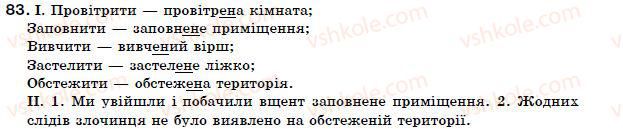 фото задание 83 - § 8. активні і пасивні дієприкметники - морфологія. орфографія. дієприкметник