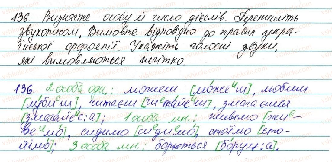 фото задание 136 - § 10. теперішній час. зміни дієслів теперішнього часу - морфологія, орфографія. самостійні частини мови