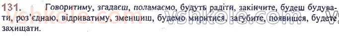 фото задание 131 - 10. майбутній час. дієвідмінювання дієслів майбутнього часу - морфологія. орфографія