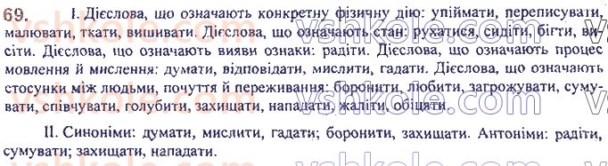 фото задание 69 - 4. дієслово: значення, морфологічні ознаки, синтаксична роль - морфологія. орфографія