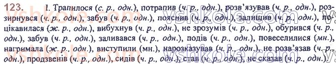 фото задание 123 - 9. минулий час. зміна дієслів у минулому часі - морфологія. орфографія