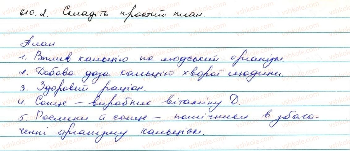 фото задание 610 - уроки розвитку зв'язного мовлення