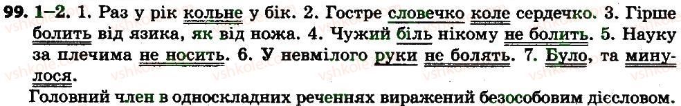 фото задание 99 - морфологія. орфографія. дієслово