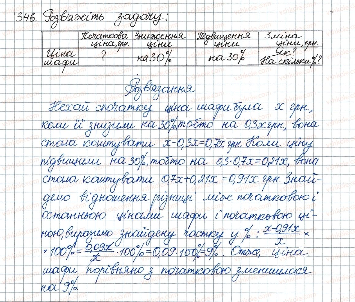фото задание 346 - 10. функція та її графік - § 1. раціональні вирази
