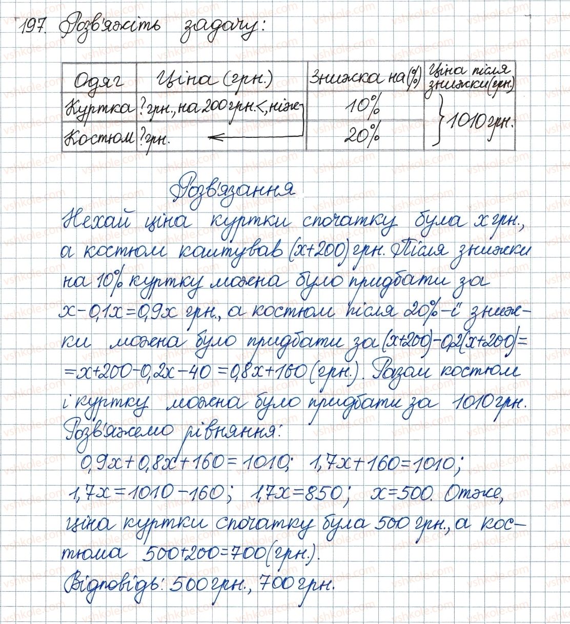 фото задание 197 - 6. тотожні перетворення раціональних виразів - § 1. раціональні вирази