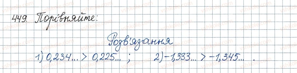 фото задание 449 - 14. числові множини - § 2. квадратні корені. дійсні числа