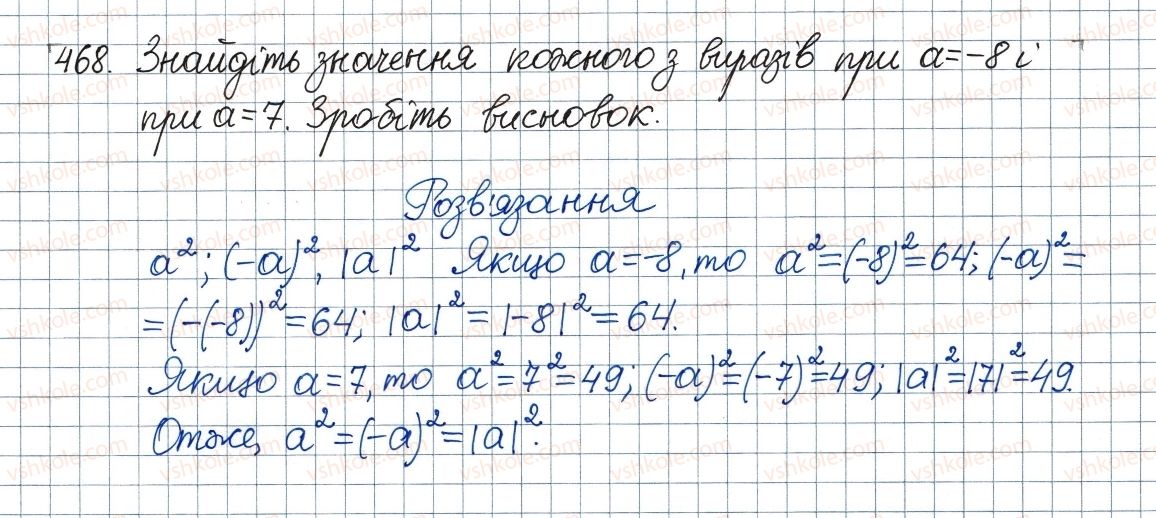 фото задание 468 - 14. числові множини - § 2. квадратні корені. дійсні числа