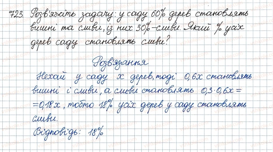 фото задание 723 - 20. теорема вієта - § 3. квадратні рівняння