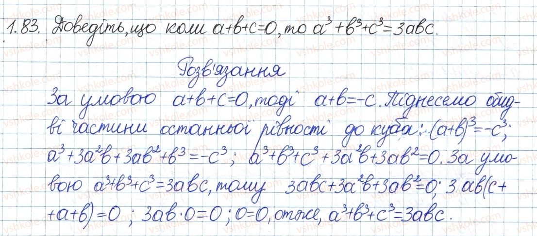 фото задание 83 - 1. лінійне рівняння з однією змінною. цілі вирази - § 1. повторення та систематизація з курсу алгебри 7 класу