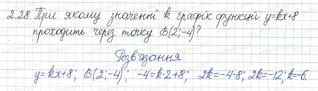 фото задание 28 - 2. функції. графік функції - § 1. повторення та систематизація з курсу алгебри 7 класу