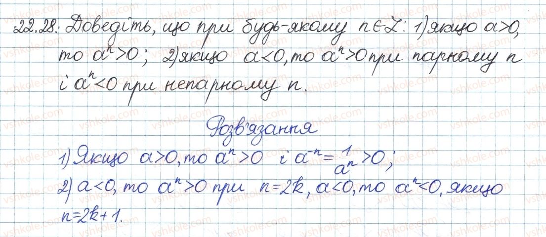 фото задание 28 - 22. степінь із цілими від'ємним показником - § 4. раціональні вирази