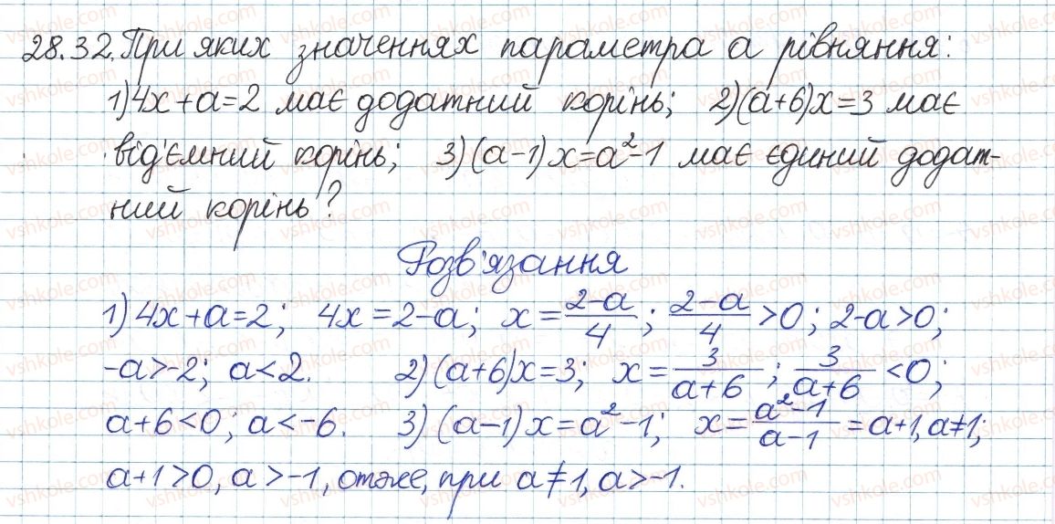 фото задание 32 - 28. розв'язування лінійних нерівностей з однією змінною - § 5. нерівності