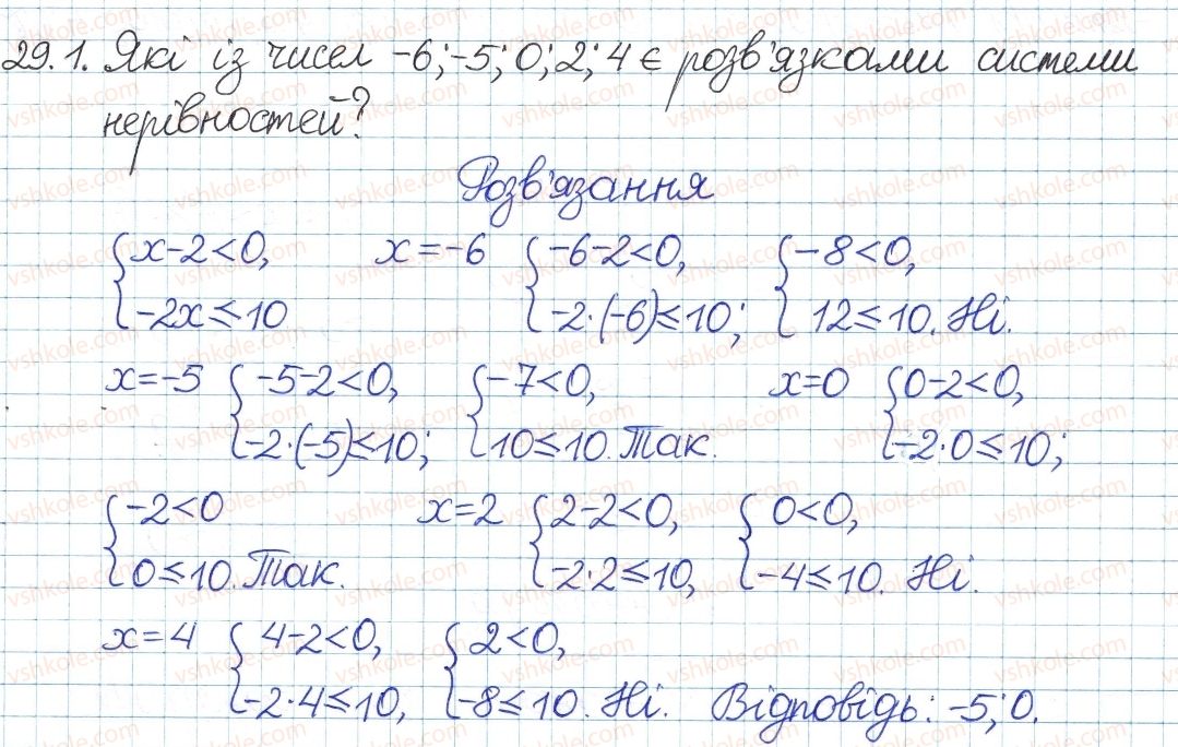 фото задание 1 - 29. системи та сукупності лінійних нерівностей - § 5. нерівності