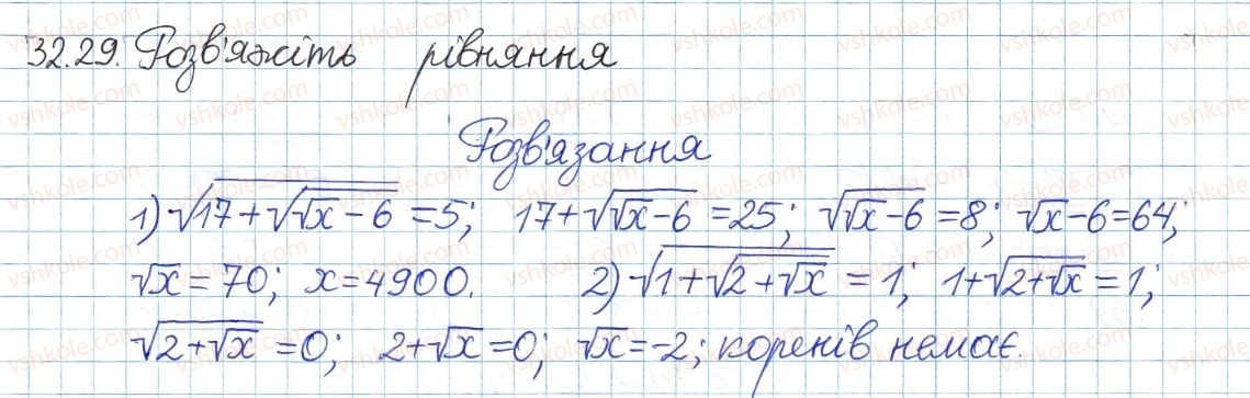 фото задание 29 - 32. квадратні корені - § 6. квадратні корені. дійсні числа