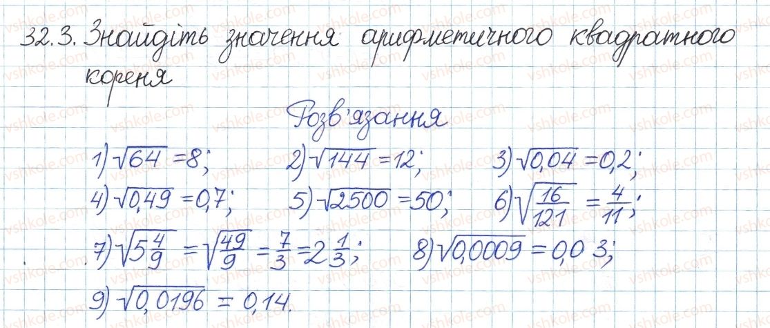 фото задание 3 - 32. квадратні корені - § 6. квадратні корені. дійсні числа