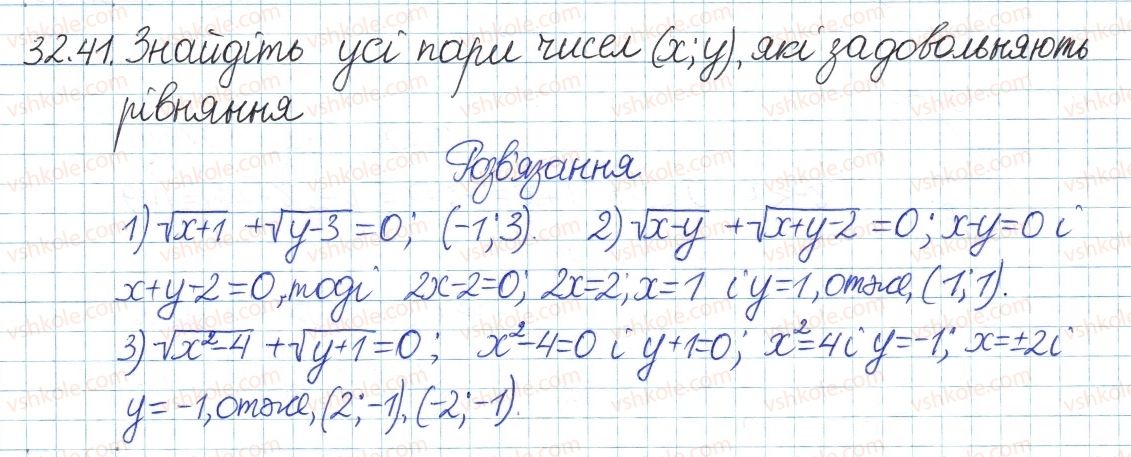 фото задание 41 - 32. квадратні корені - § 6. квадратні корені. дійсні числа