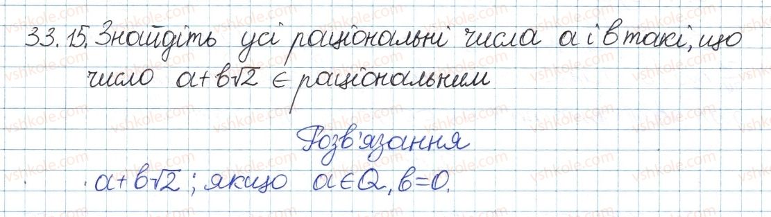 фото задание 15 - 33. множина дійсних чисел - § 6. квадратні корені. дійсні числа