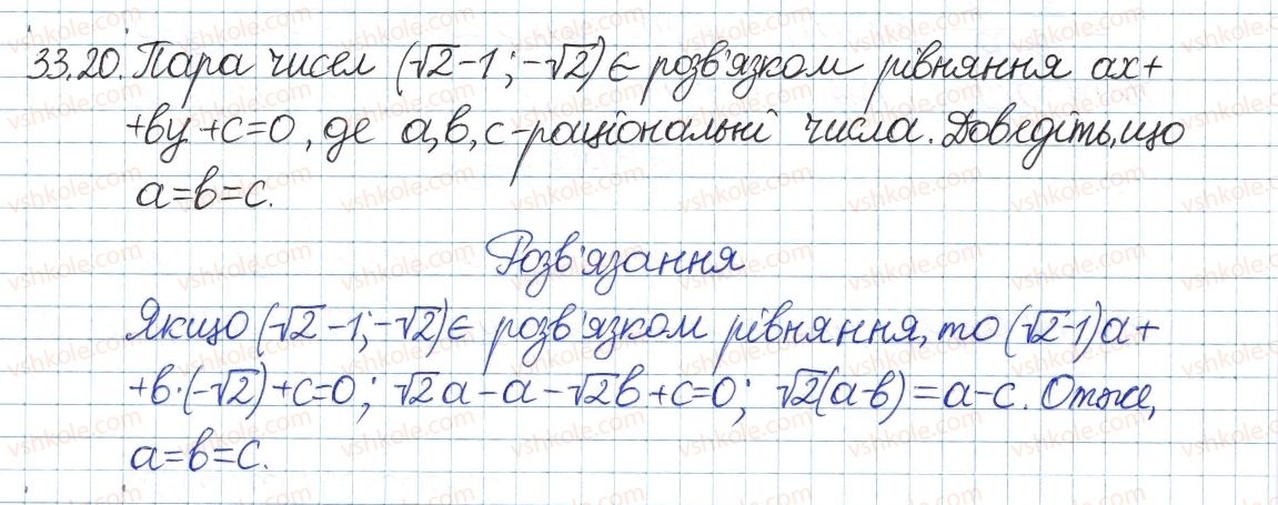 фото задание 20 - 33. множина дійсних чисел - § 6. квадратні корені. дійсні числа