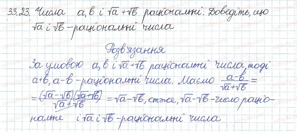 фото задание 23 - 33. множина дійсних чисел - § 6. квадратні корені. дійсні числа
