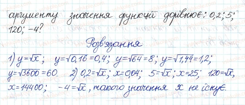 фото задание 1 - 36. функція та її графік - § 6. квадратні корені. дійсні числа