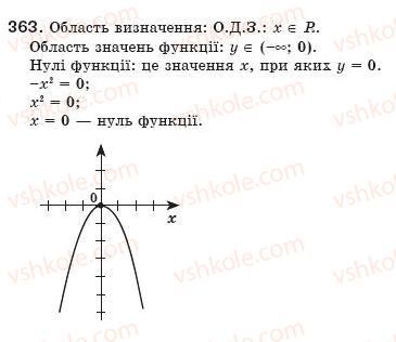 фото задание 363 - 11. функція у = х^2 та її графік - § 2. квадратні корені. дійсні числа