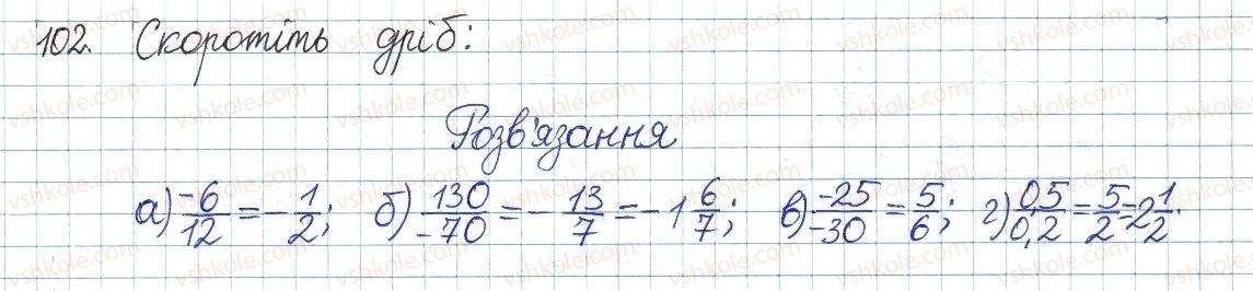 фото задание 102 - § 3. основна властивість дробу - розділ 1. раціональні вирази