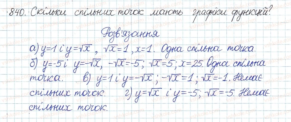 фото задание 840 - § 18. функція у=у[х - розділ 2. квадратні корені і дійсні числа