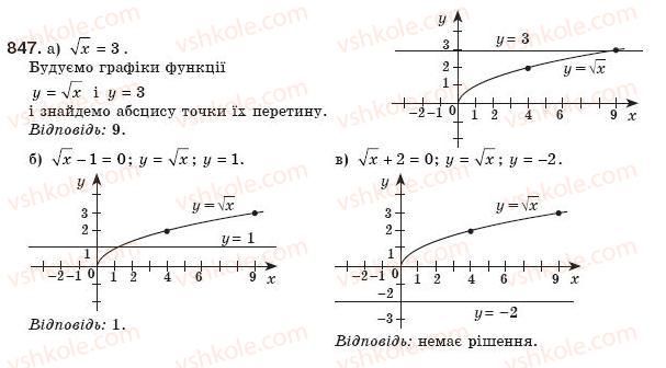 фото задание 847 - § 18. функція у=√x - розділ 2. квадратні корені і дійсні числа