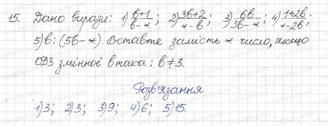 фото задание 15 - § 1. раціональні вирази. види раціональних виразів - розділ 1. раціональні вирази
