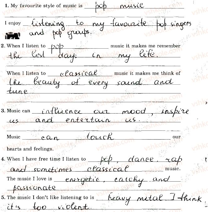 фото задание 5 - unit 4. listening to music
