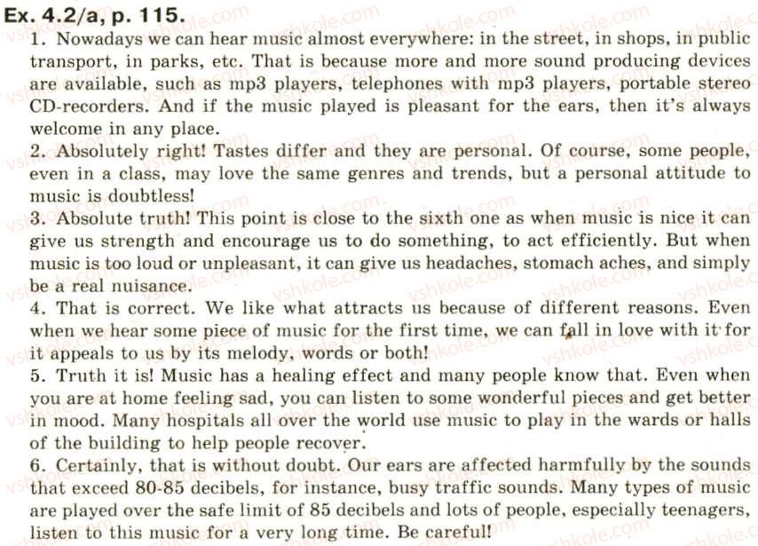 фото задание ex4.2(a)p115 - unit 6. music