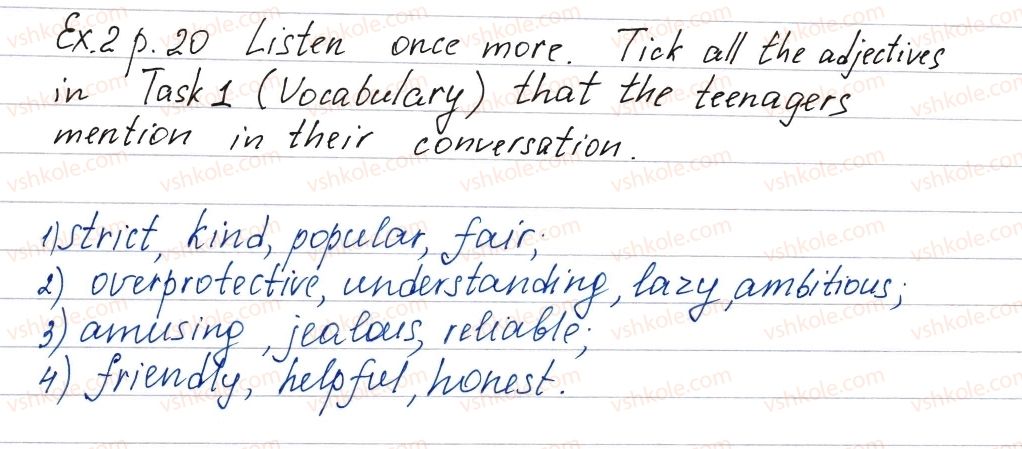 фото задание ex2p20 - lesson 1. family and friends - unit 1. it’s your life