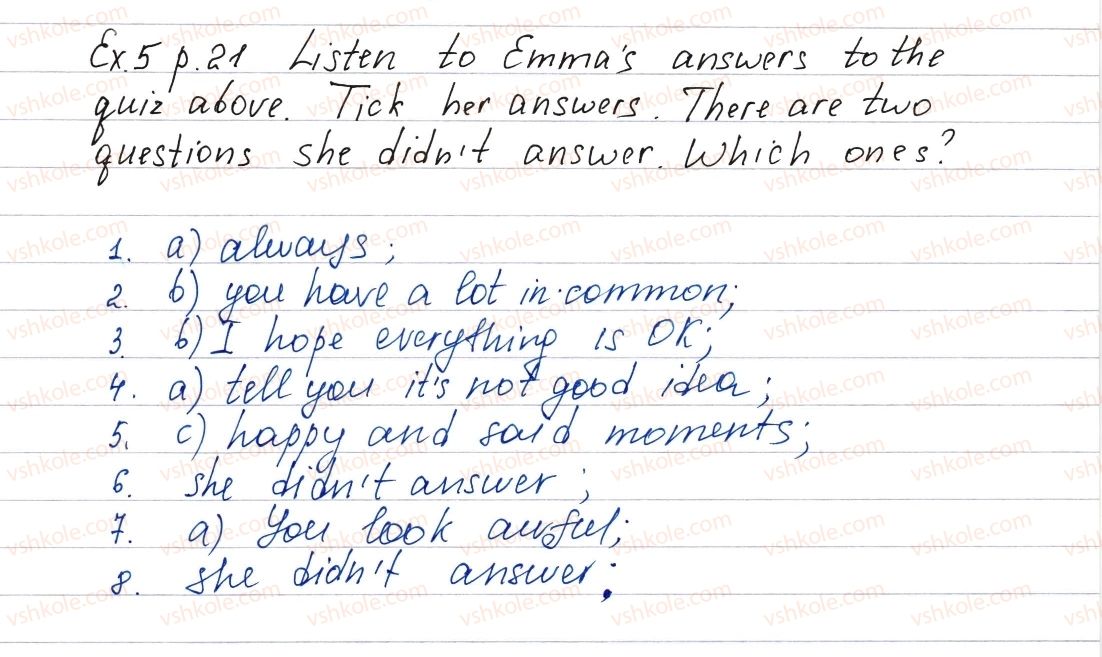 фото задание ex5p21 - lesson 1. family and friends - unit 1. it’s your life