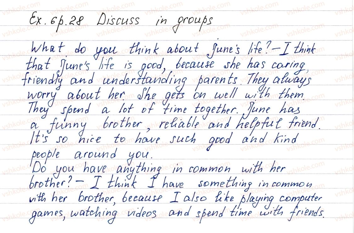 фото задание ex6p28 - lesson 1. family and friends - unit 1. it’s your life