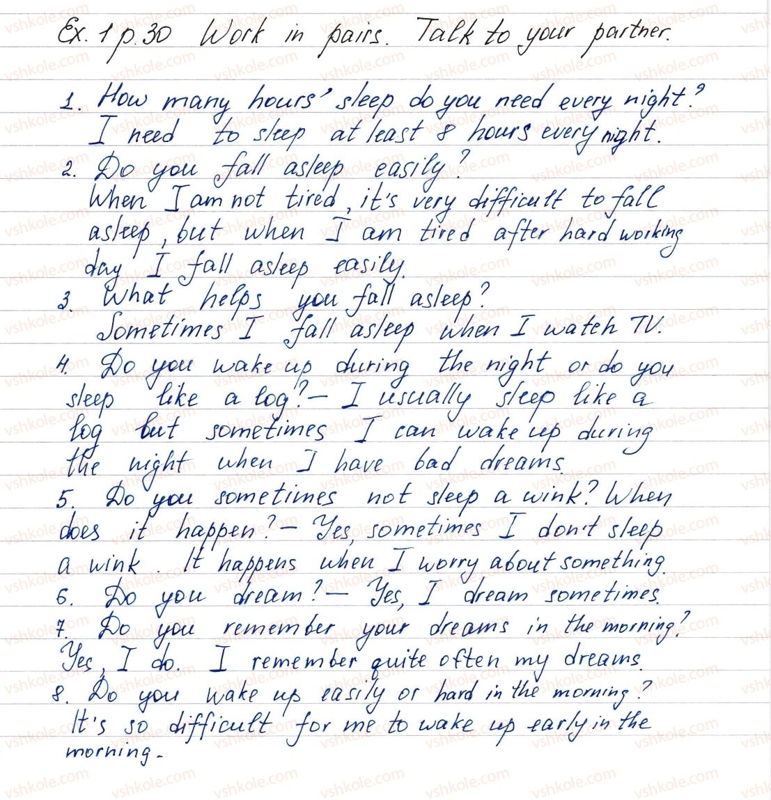 фото задание ex1p30 - lesson 2. a healthy lifestyle - unit 1. it’s your life