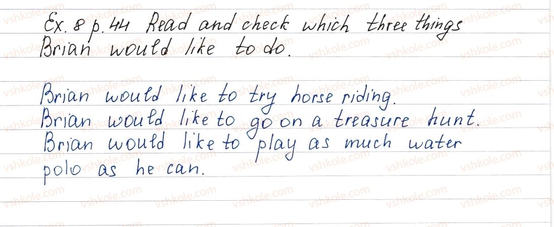 фото задание ex8p44 - lesson 2. a healthy lifestyle - unit 1. it’s your life