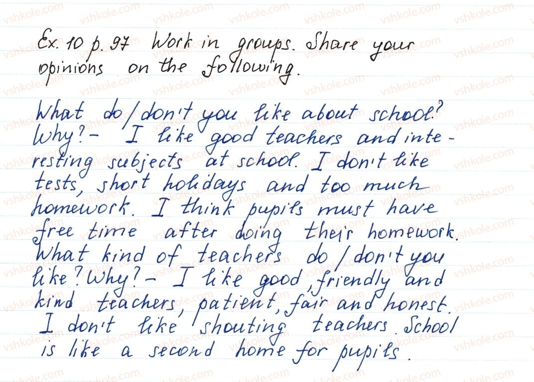 фото задание ex10p97 - lesson 2. are you a good team? - unit 2. your school time