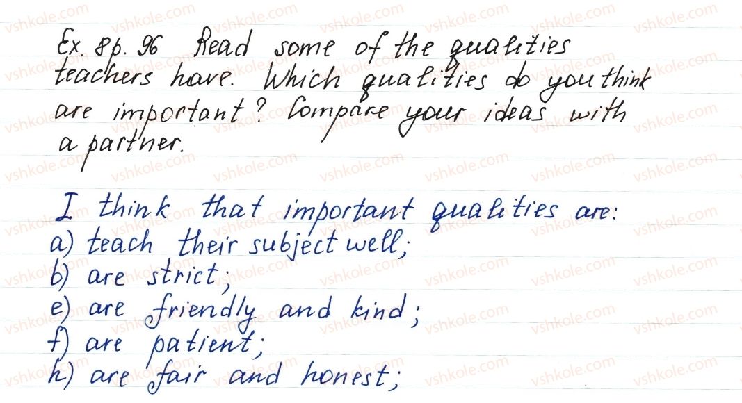 фото задание ex8p96 - lesson 2. are you a good team? - unit 2. your school time