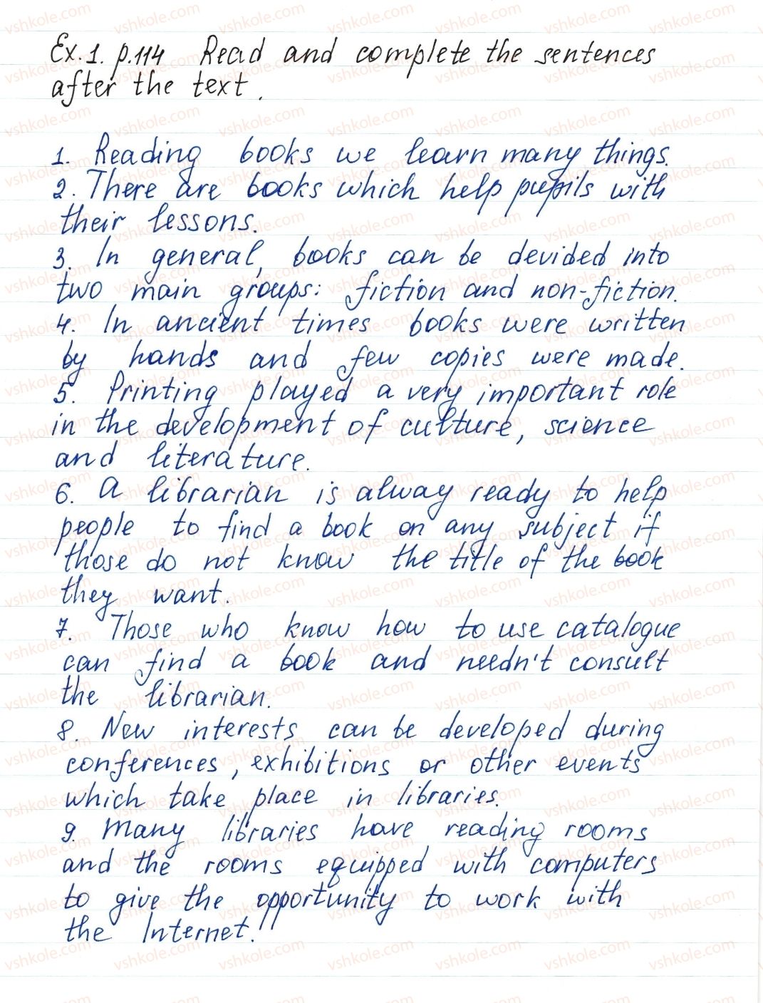 фото задание ex1p114 - lesson 1. do you need a book? - unit 3. your preferences