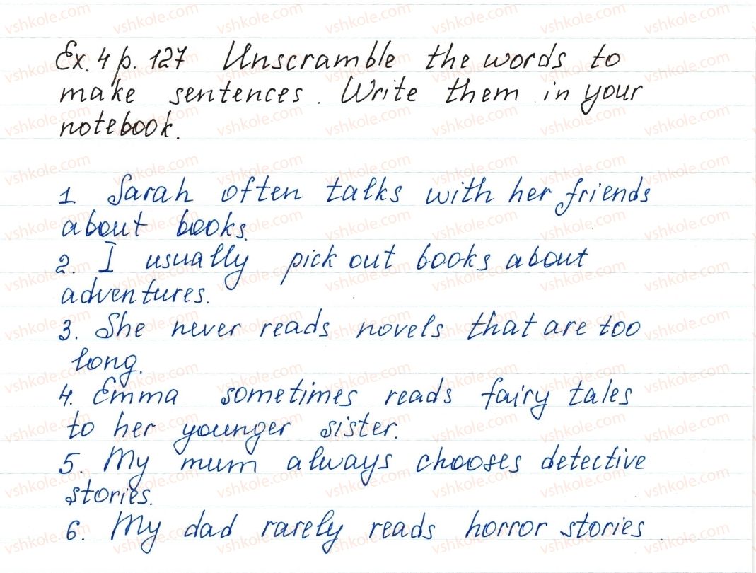 фото задание ex4p127 - lesson 1. do you need a book? - unit 3. your preferences