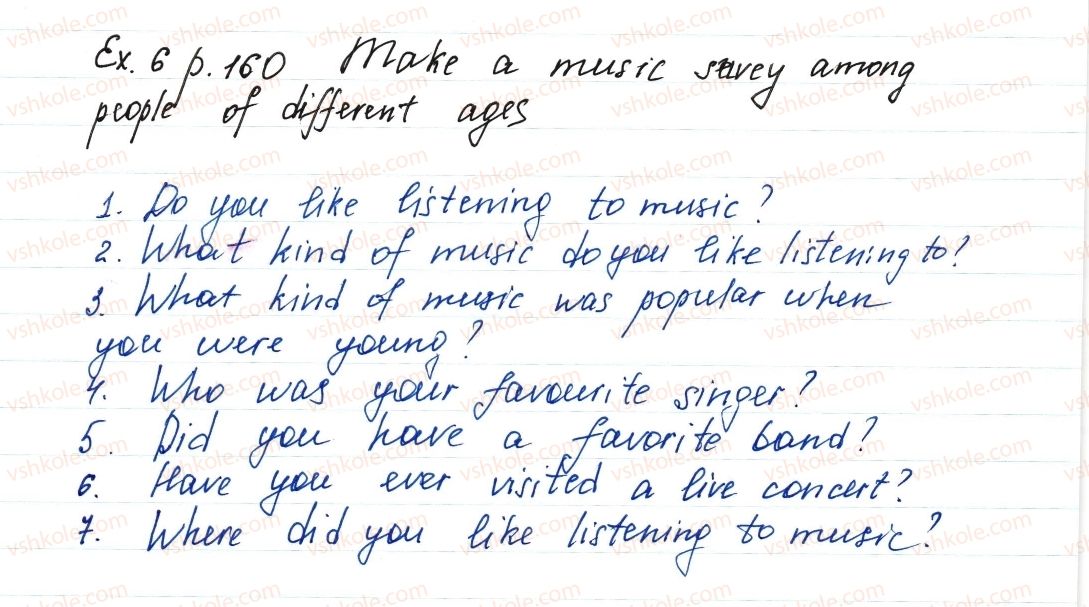 фото задание ex6p160 - lesson 2. music is heard everywhere - unit 3. your preferences