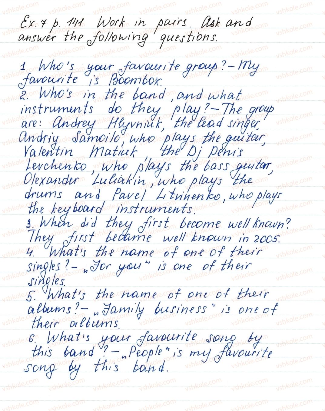 фото задание ex7p141 - lesson 2. music is heard everywhere - unit 3. your preferences