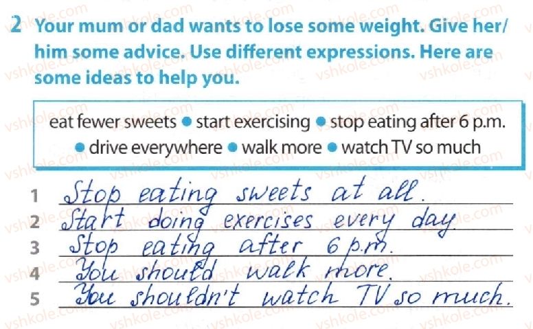 фото задание 2 - lesson 2. a healthy lifestyle - unit 1. it's your life