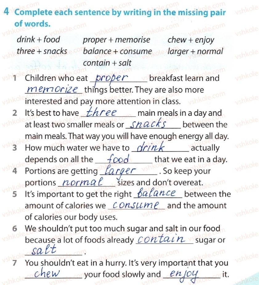 фото задание 4 - lesson 2. a healthy lifestyle - unit 1. it's your life
