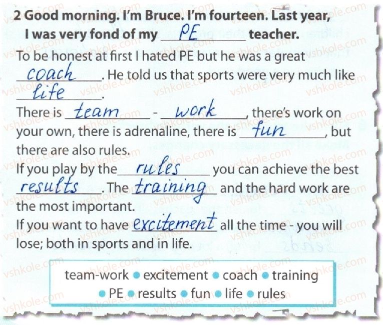 фото задание 7 - lesson 2. are you a good team? - unit 2. your school time
